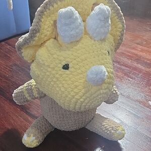 Yellow and Tan Dinosaur Plush Toy
